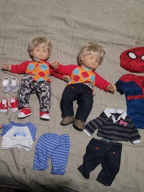 American Girl Bitty Baby Twins, including outfits